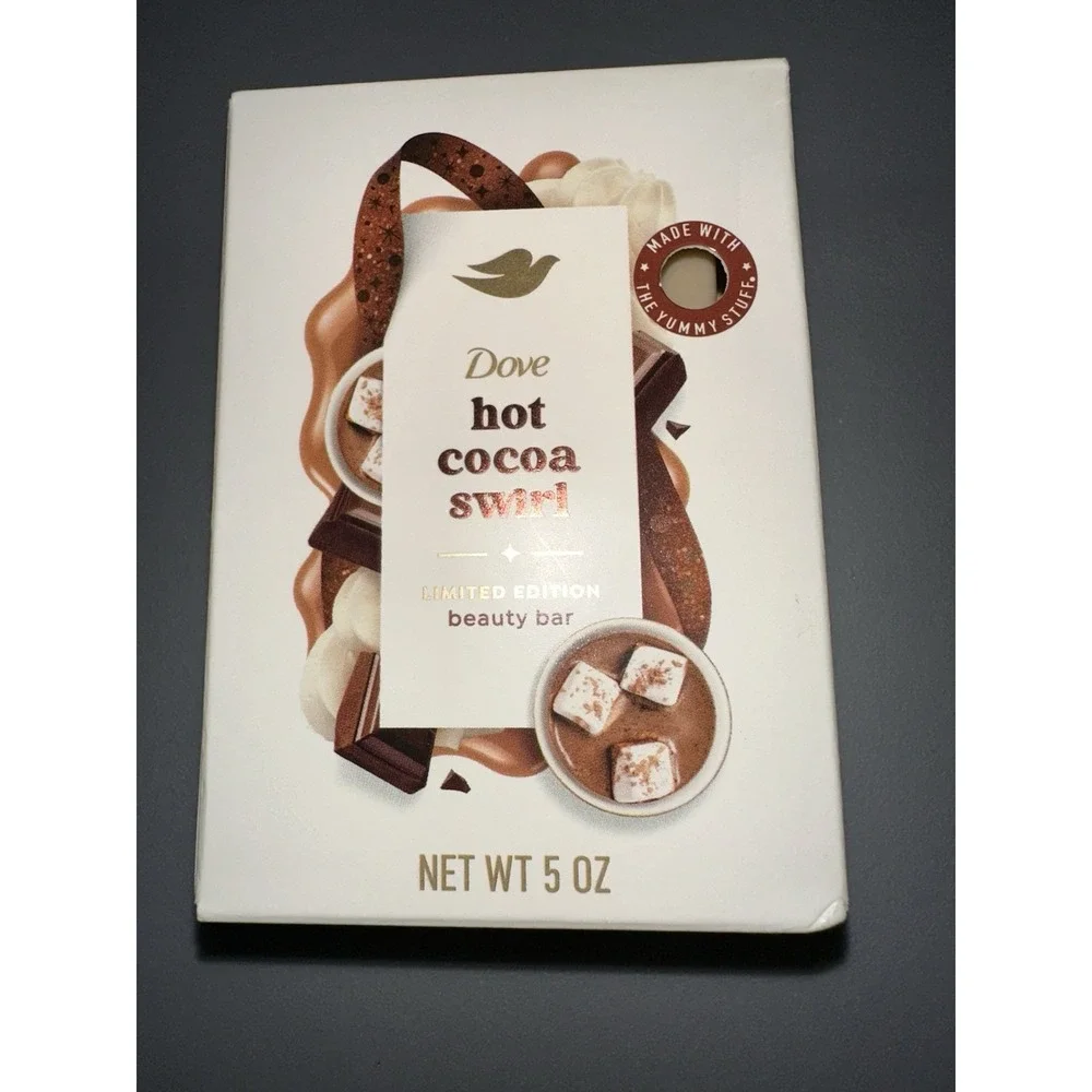 Dove Beauty Limited Edition Holiday Bar Soap Hot Cocoa Swirl, SINGLE BAR‎ 5 oz